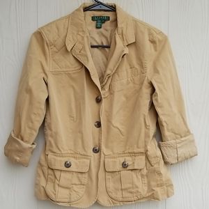 Lauren Ralph Lauren Khaki Hunting Blazer